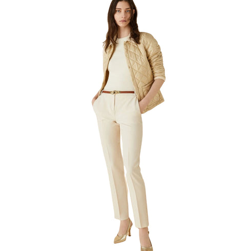 Emme Marella Pantaloni Pantalone Donna in tessuto tecnico Avorio - Francavilla Moda